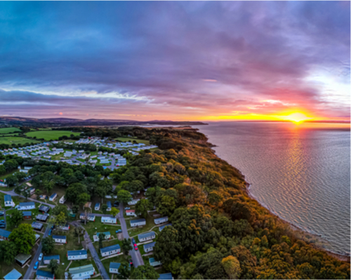 Aerial view of coast