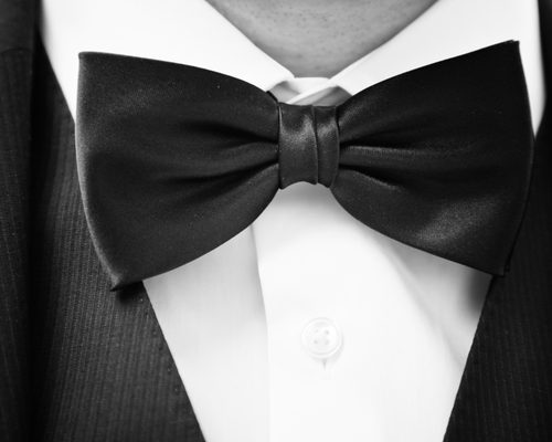 Black bow tie