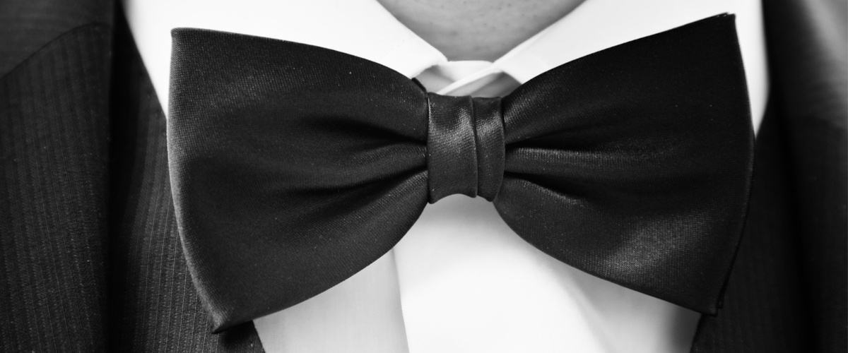 Black bow tie